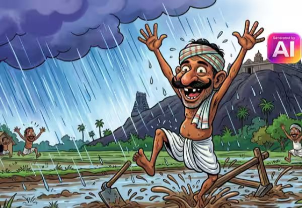 திருப்பரங்குன்றத்தில் கோடை உழவுக்கு கைகொடுத்த மழை