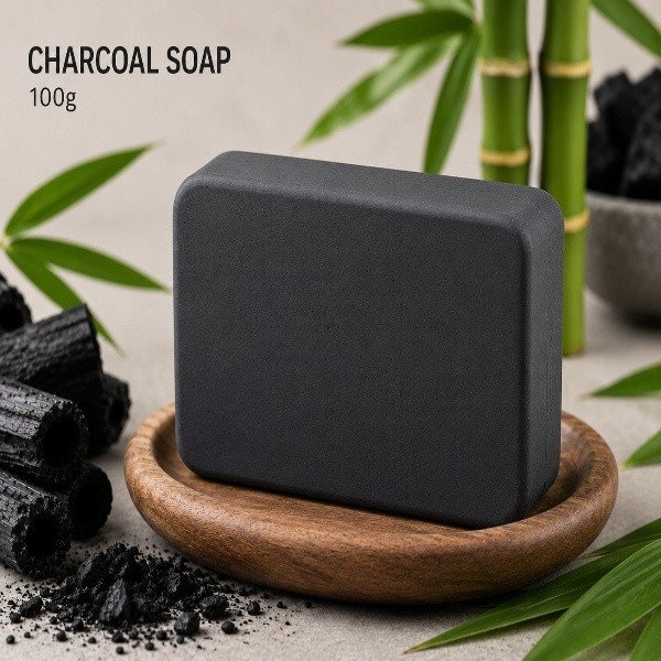 Bamboo charcoal soap ( 100 g ) 